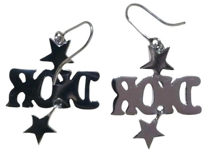 Orecchini pendenti in argento stella Christian Dior - vista 2