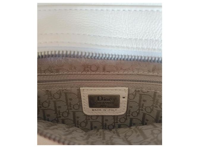 Borsa Dior in pelle bianca Bianco - vista 4