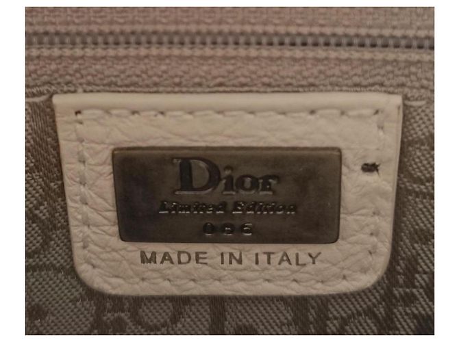Borsa Dior in pelle bianca Bianco - vista 5