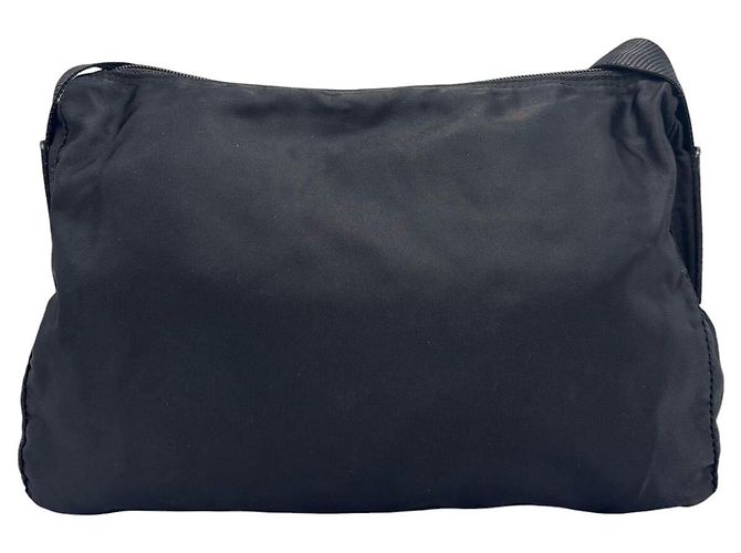 Borsa a tracolla incrociata in nylon nero con logo Prada Sport - vista 2