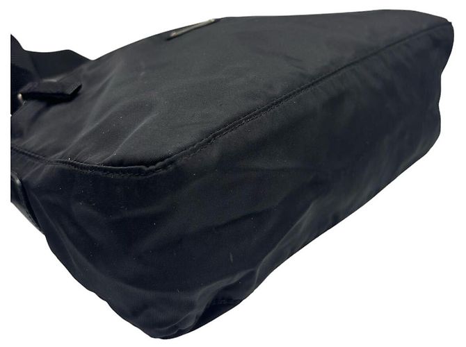 Borsa a tracolla incrociata in nylon nero con logo Prada Sport - vista 3