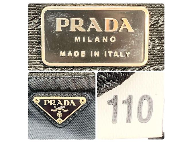 Borsa a tracolla incrociata in nylon blu navy con logo Prada Sport - vista 10