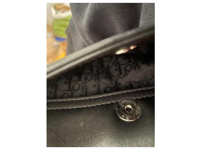 Borsa Saddle Christian Dior in pelle nera Nero - vista 5