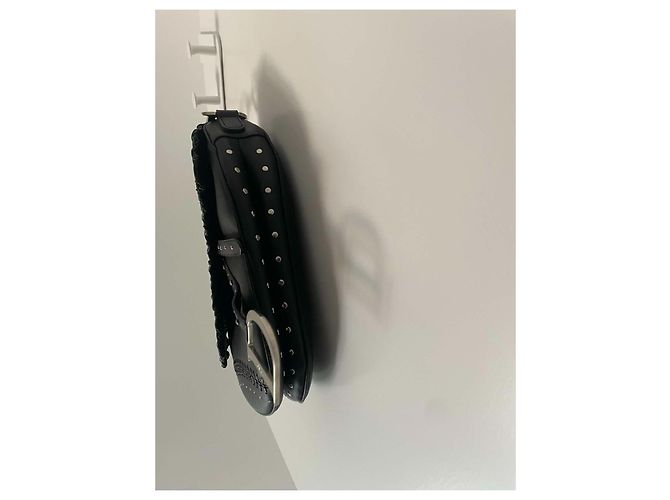 Borsa Saddle Christian Dior in pelle nera Nero - vista 9