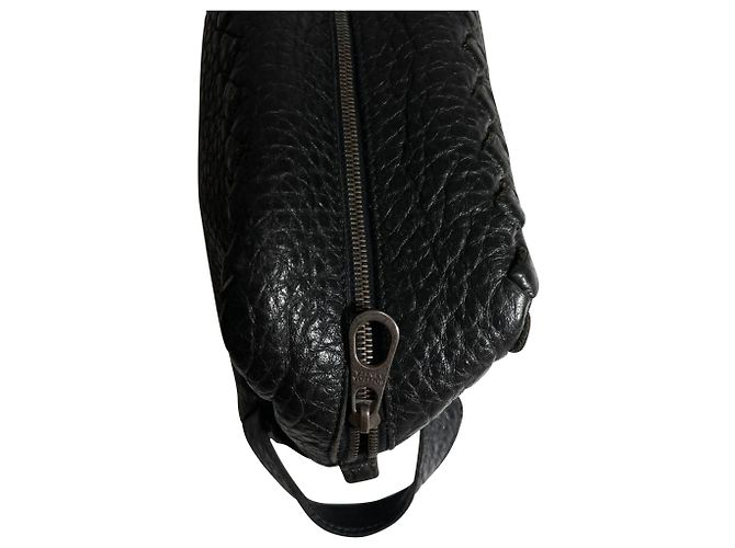 Borsa a pochette in pelle Bottega Veneta Nero - vista 3