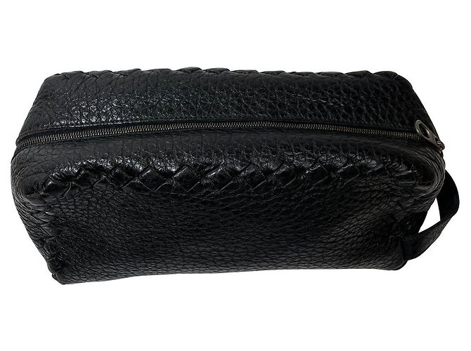 Borsa a pochette in pelle Bottega Veneta Nero - vista 5