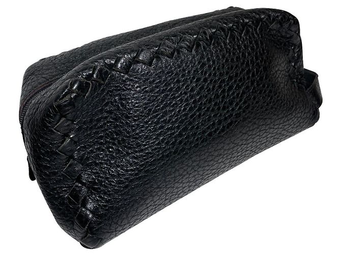 Borsa a pochette in pelle Bottega Veneta Nero - vista 6