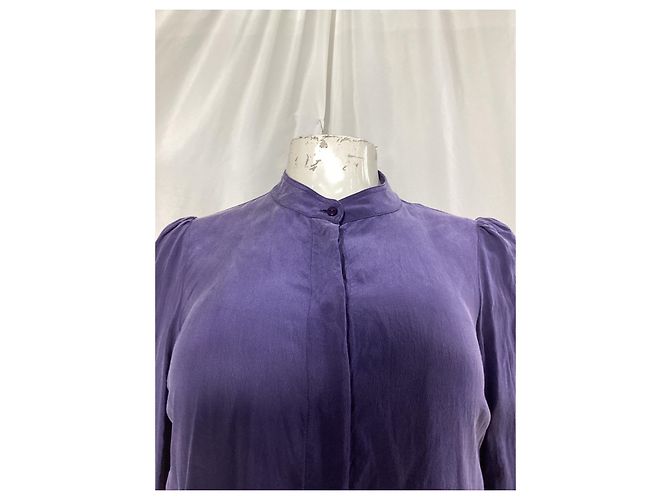 Blusa a maniche lunghe See by Chloé in seta viola Porpora - vista 10