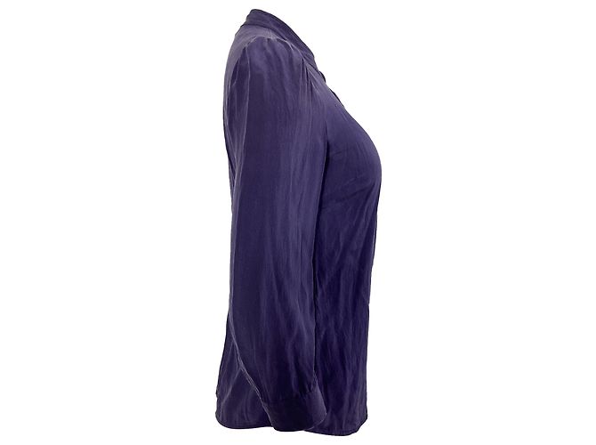 Blusa a maniche lunghe See by Chloé in seta viola Porpora - vista 2