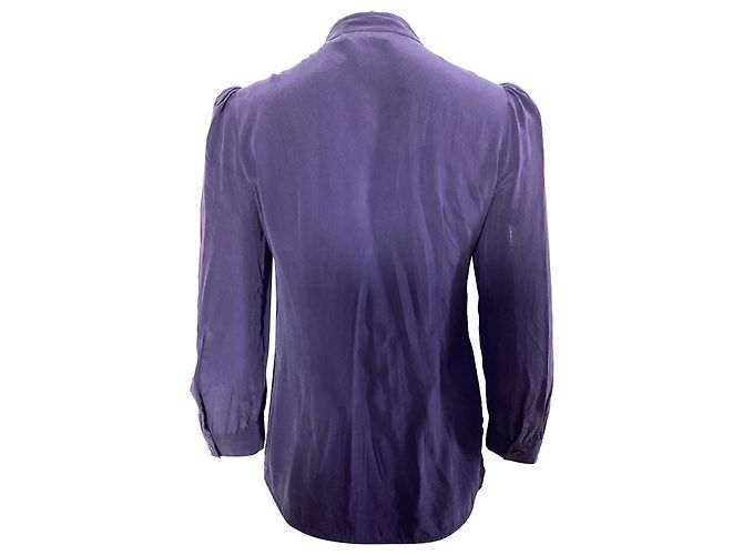Blusa a maniche lunghe See by Chloé in seta viola Porpora - vista 3