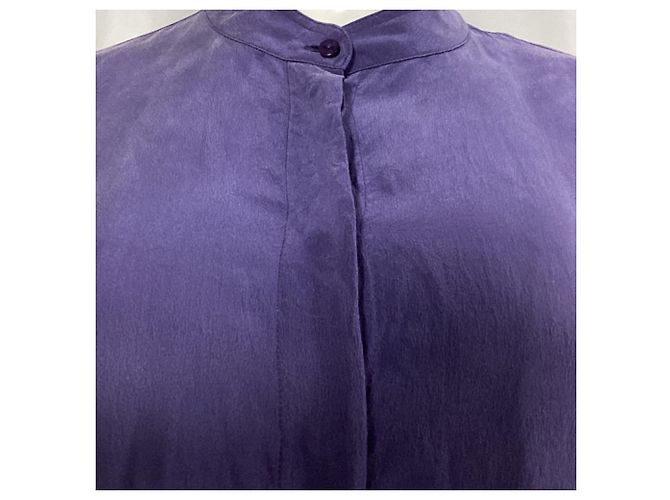 Blusa a maniche lunghe See by Chloé in seta viola Porpora - vista 4