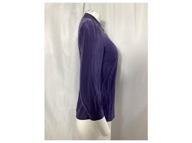 Blusa a maniche lunghe See by Chloé in seta viola Porpora - vista 8