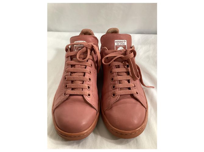 Autre Marque Adidas x Raf Simons Stan Smith Sneakers aus rosa Leder - Ansicht 10