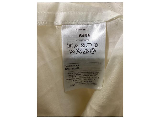 Saia midi de tule com bolinhas RED Valentino em poliéster creme Branco Cru - vista 10
