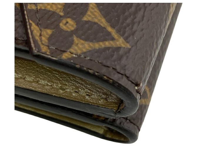 Louis Vuitton Brown Leather Tri-fold Wallet - vista 3