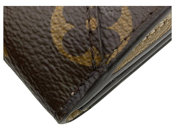 Louis Vuitton Brown Leather Tri-fold Wallet - vista 4