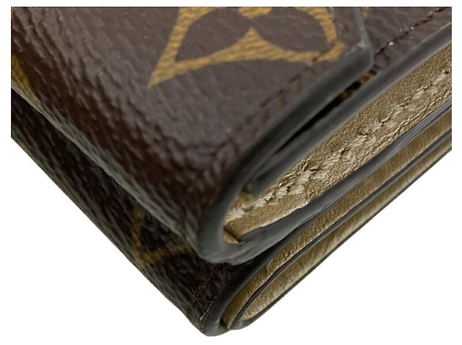 Louis Vuitton Brown Leather Tri-fold Wallet - vista 6