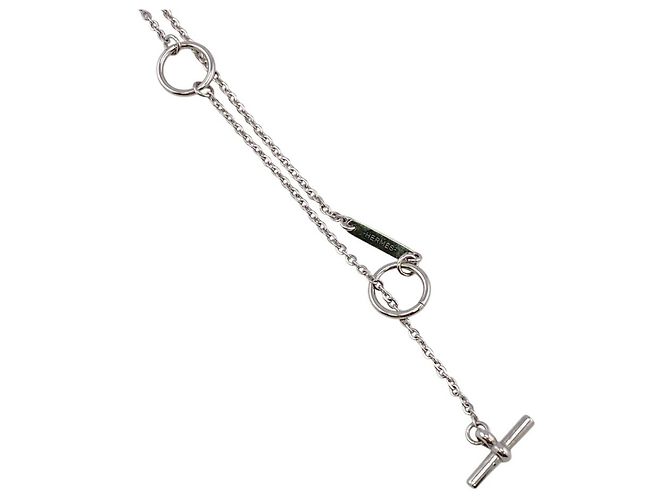 Hermès Collana in corda argentata Hermes Argento - vista 5
