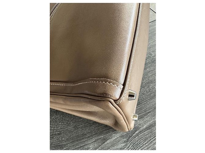 Hermès Kelly Lakis 35 in pelle Swift color Etoupe Grigio - vista 18