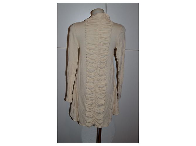 Cárdigan Twin Set de algodón beige - vista 4