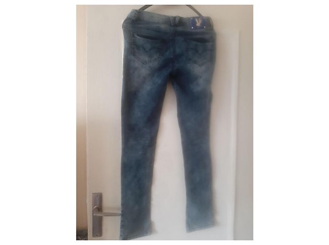 Jeans Versace Jeans Couture in Denim Blu Navy e Blu Chiaro Blu scuro - vista 2