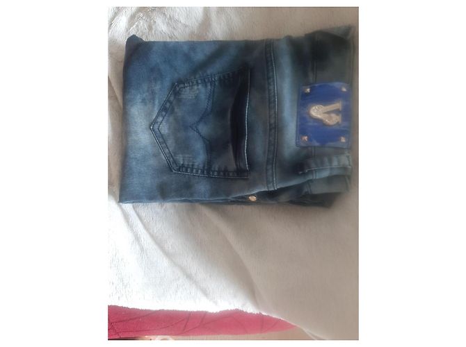 Jeans Versace Jeans Couture in Denim Blu Navy e Blu Chiaro Blu scuro - vista 3