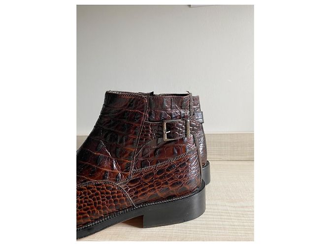JM WESTON Coccodrillo Marrone Scuro - vista 6