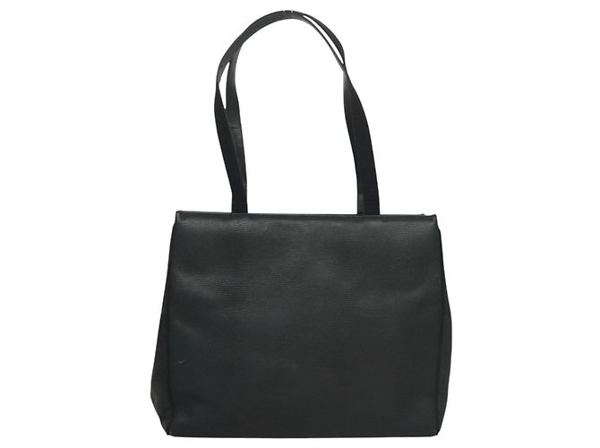 Borsa Tote Salvatore Ferragamo in pelle embossata blu navy Auth sw161 - vista 3