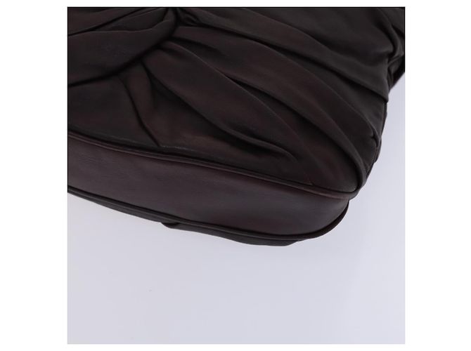 Borsa a spalla in pelle marrone Burberry Auth ti2934 - vista 10