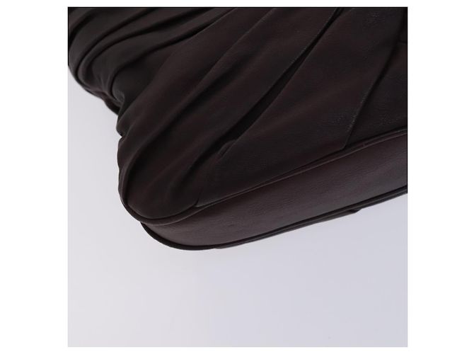 Borsa a spalla in pelle marrone Burberry Auth ti2934 - vista 11