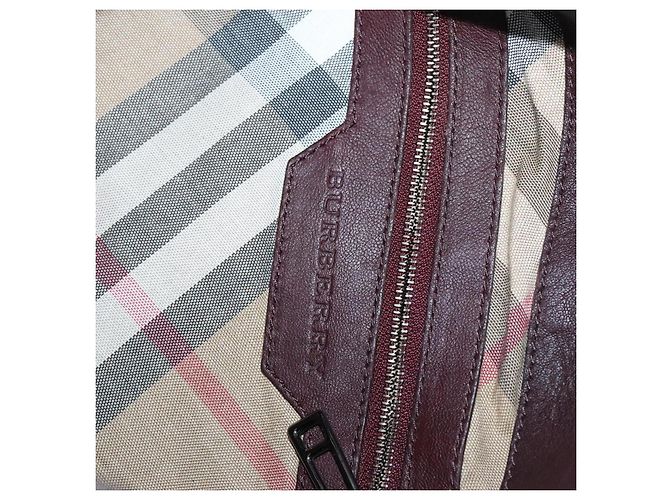 Borsa a spalla in pelle marrone Burberry Auth ti2934 - vista 16