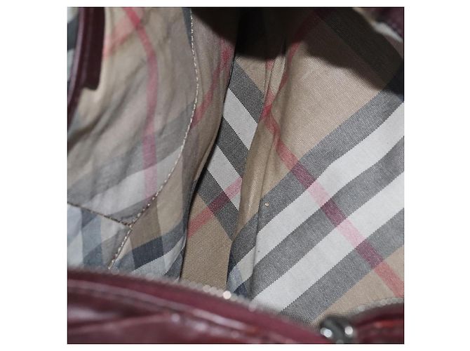 Borsa a spalla in pelle marrone Burberry Auth ti2934 - vista 17