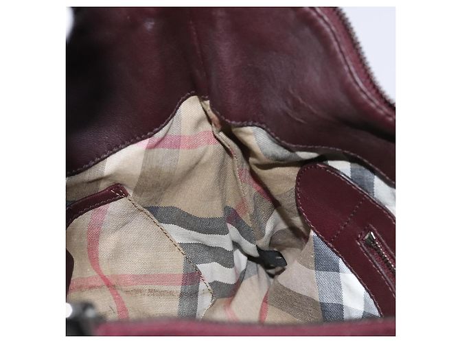 Borsa a spalla in pelle marrone Burberry Auth ti2934 - vista 18