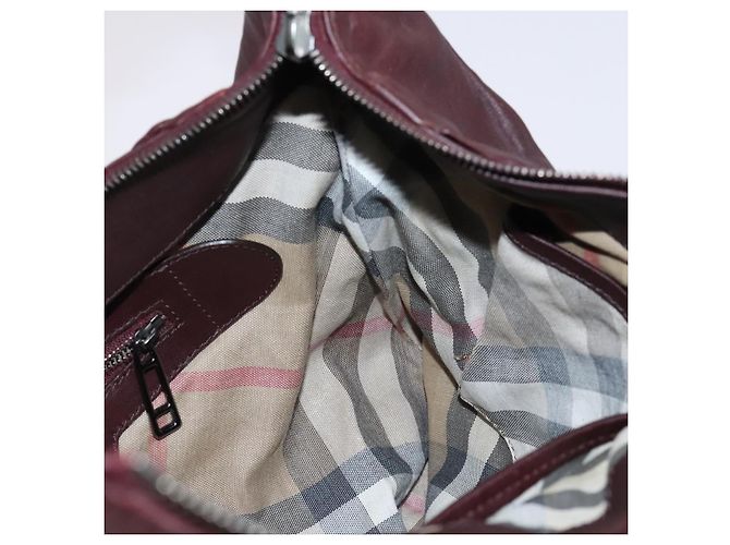 Borsa a spalla in pelle marrone Burberry Auth ti2934 - vista 19