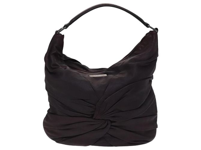 Borsa a spalla in pelle marrone Burberry Auth ti2934 - vista 2