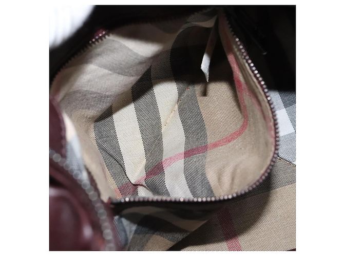 Borsa a spalla in pelle marrone Burberry Auth ti2934 - vista 20