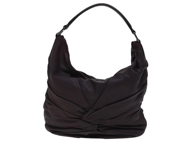 Borsa a spalla in pelle marrone Burberry Auth ti2934 - vista 3