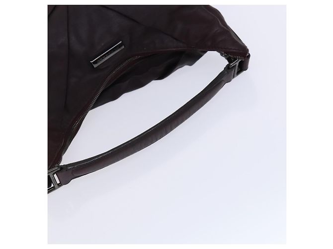Borsa a spalla in pelle marrone Burberry Auth ti2934 - vista 7