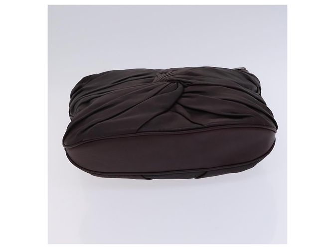 Borsa a spalla in pelle marrone Burberry Auth ti2934 - vista 9