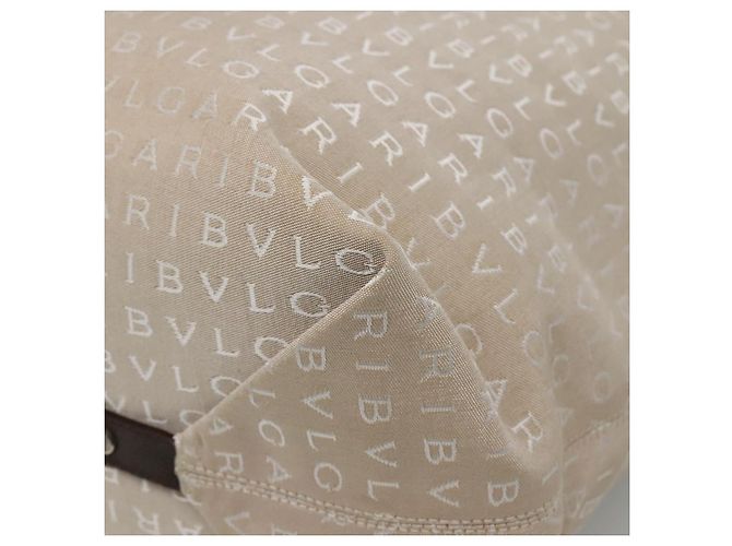 Bulgari BVLGARI Logo Mania Tote Bag aus Canvas Beige Auth BA842 - Ansicht 10