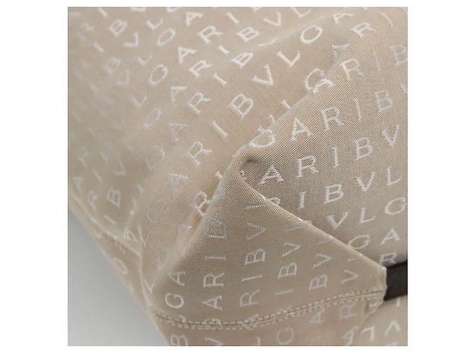 Bulgari BVLGARI Logo Mania Tote Bag aus Canvas Beige Auth BA842 - Ansicht 13