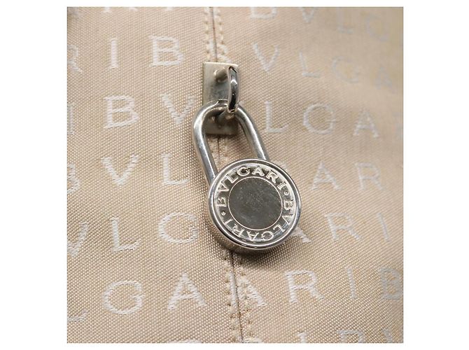 Bulgari BVLGARI Logo Mania Tote Bag aus Canvas Beige Auth BA842 - Ansicht 14