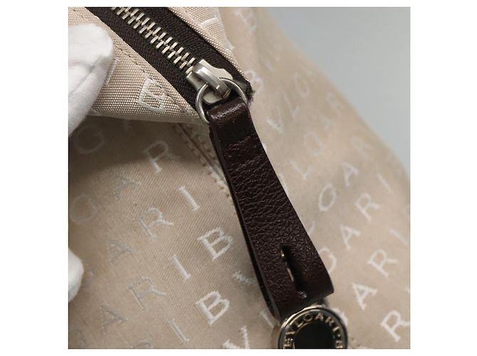 Bulgari BVLGARI Logo Mania Tote Bag aus Canvas Beige Auth BA842 - Ansicht 16