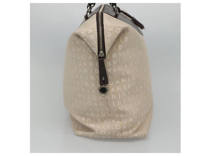 Bulgari BVLGARI Logo Mania Tote Bag aus Canvas Beige Auth BA842 - Ansicht 4