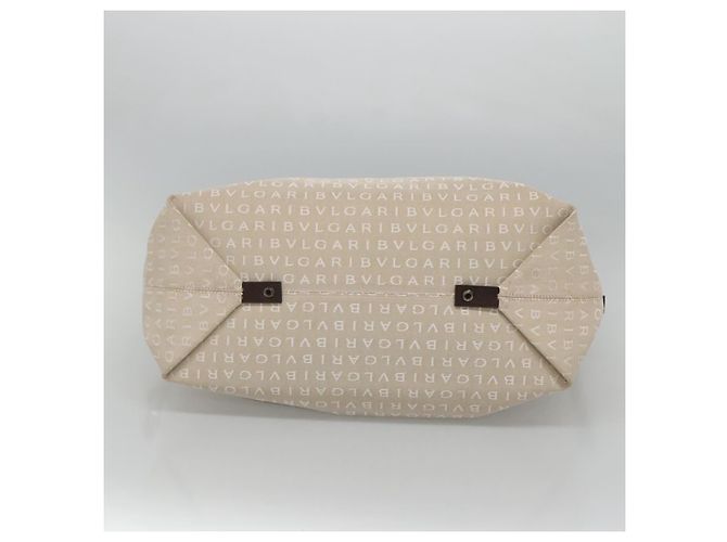 Bulgari BVLGARI Logo Mania Tote Bag aus Canvas Beige Auth BA842 - Ansicht 9