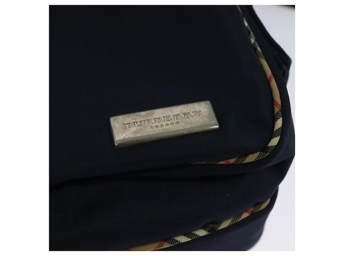 Burberry Schultertasche aus Nylon in Marineblau Auth BA827 - Ansicht 14