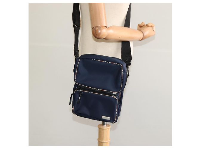 Burberry Schultertasche aus Nylon in Marineblau Auth BA827 - Ansicht 20