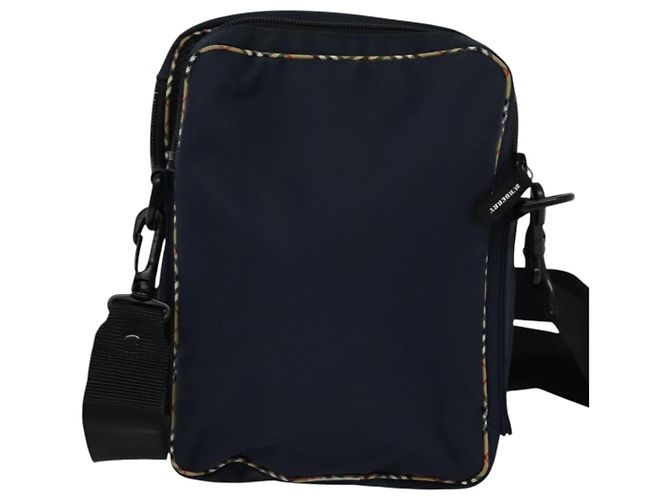 Burberry Schultertasche aus Nylon in Marineblau Auth BA827 - Ansicht 3