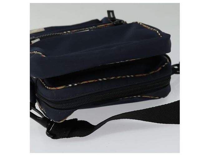Burberry Schultertasche aus Nylon in Marineblau Auth BA827 - Ansicht 6