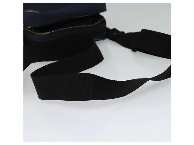 Burberry Schultertasche aus Nylon in Marineblau Auth BA827 - Ansicht 7